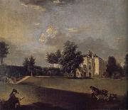 Johann Zoffany, A view of the grounds of  Hampton House